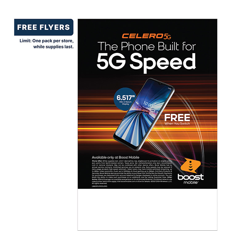 VIP Free Flyer Promo (250 pack) Celero 5G FREE when you switch VIP