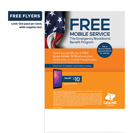 Picture of VIP Free Flyer Promo – (250 pack) EBBP + $10 Joytab (Limit: one per store)